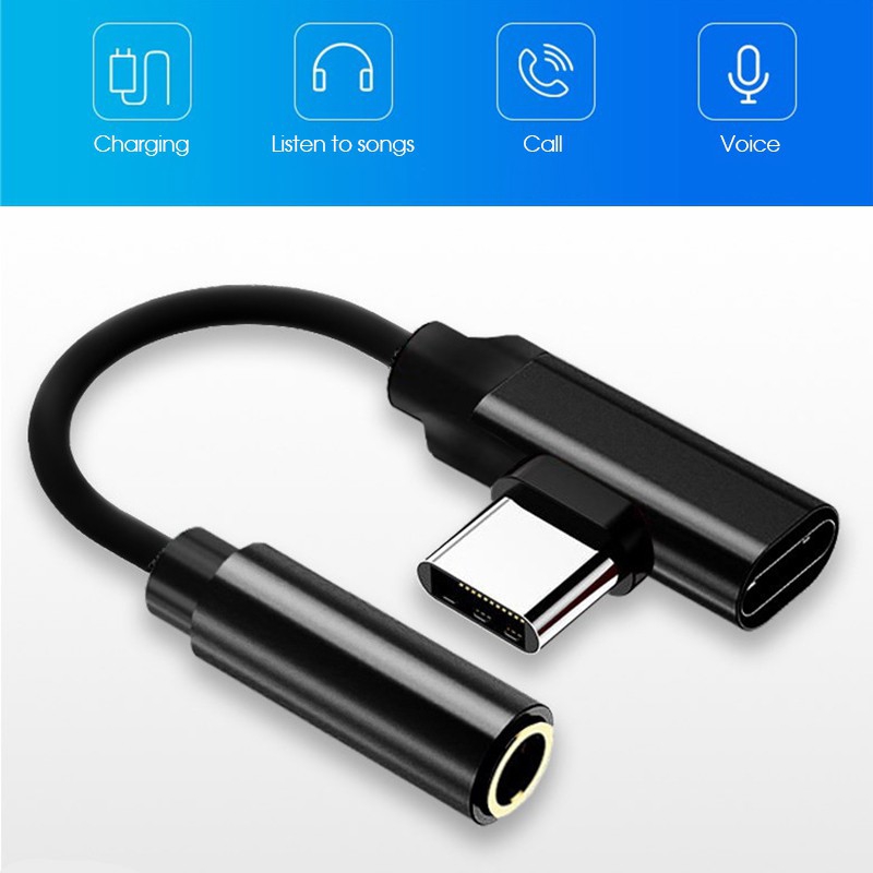 Cáp chuyển đổi USB Type C sang ổ cắm 3.5 Mm + ổ cắm Micro cho Xiaomi Huawei Samsung