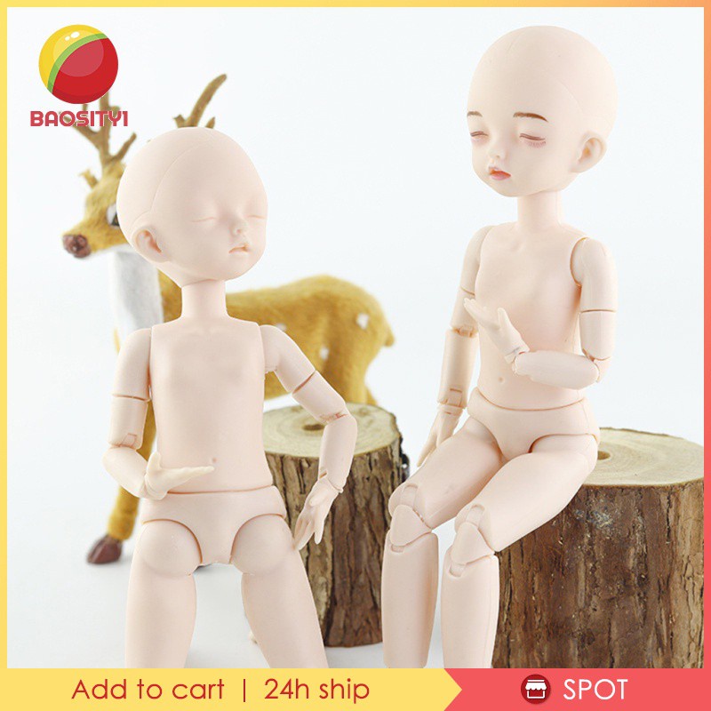[Baosity1] Búp Bê BJD Khớp Nối Với Mắt Ngủ Kèm Phần Đầu Tỉ Lệ 1 / 6