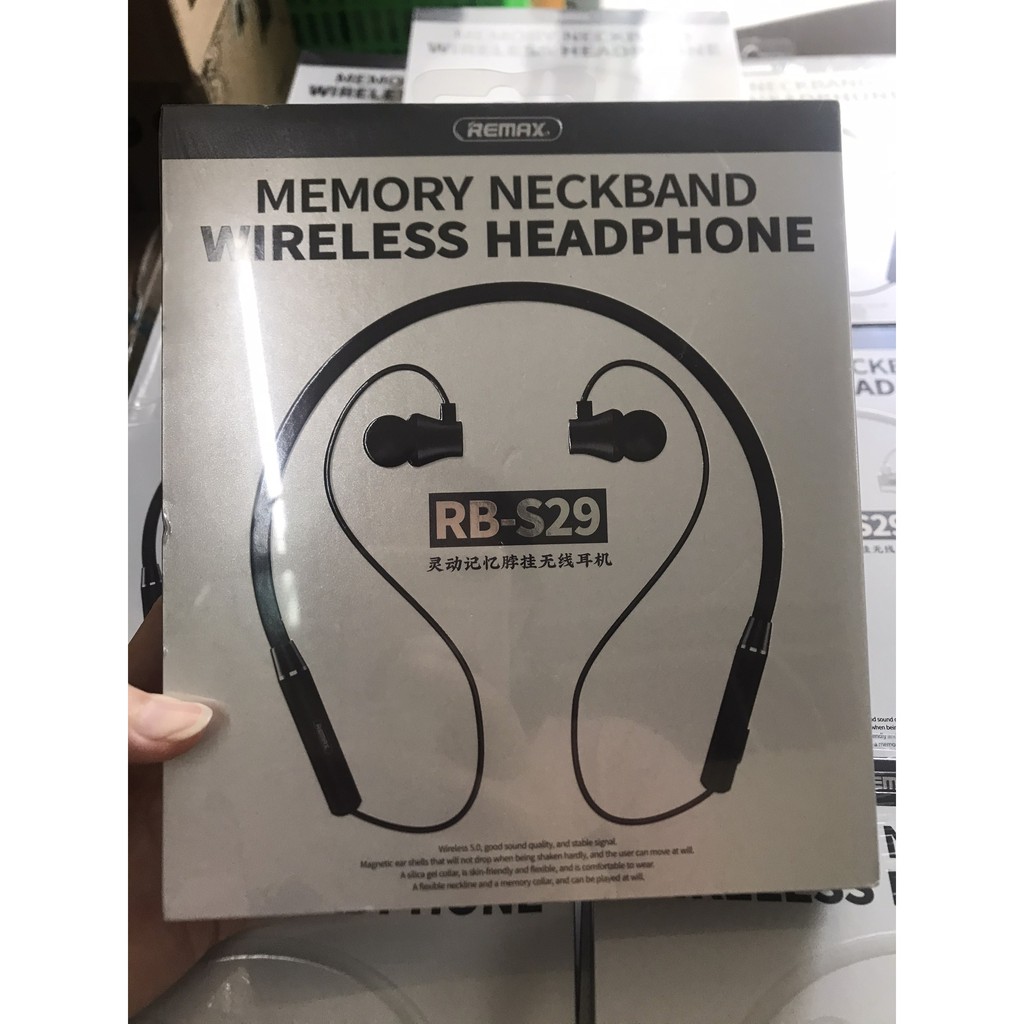 Tai nghe bluetooth thể thao Remax RB-S29 Wireless V5.0, pin dùng 9H liên tục-BH 12TH