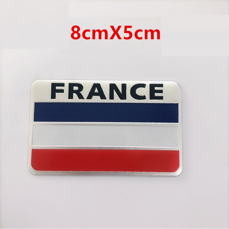 TEM DÁN TRANG TRÍ XE HÌNH CỜ NƯỚC PHÁP NHÔM DECAL