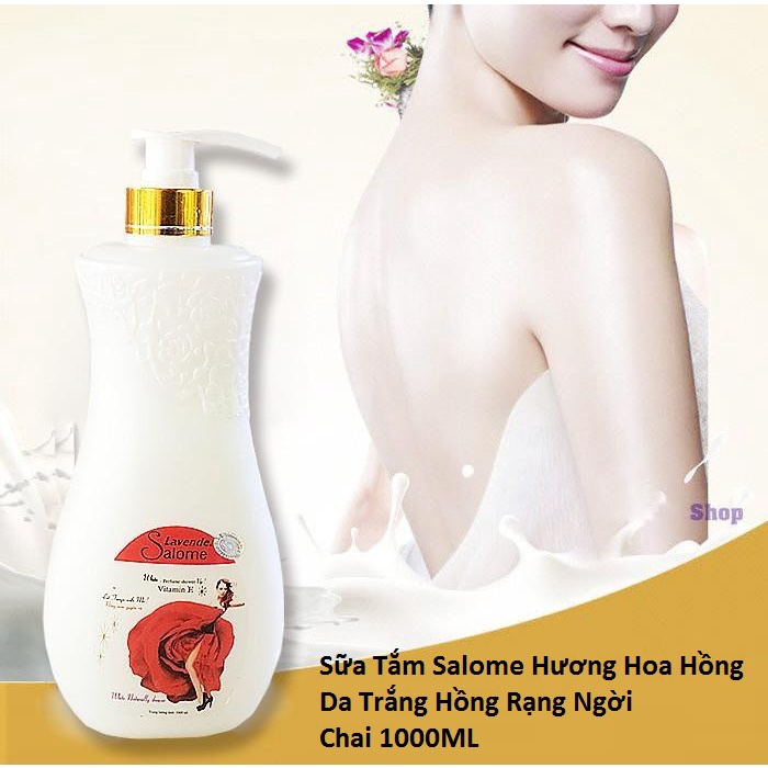 HÀNG CÔNG TY SIÊU THƠM Sữa Tắm Salome Hương Hoa Hồng Da Trắng Hồng Rạng Ngời CHAI 1 Lít