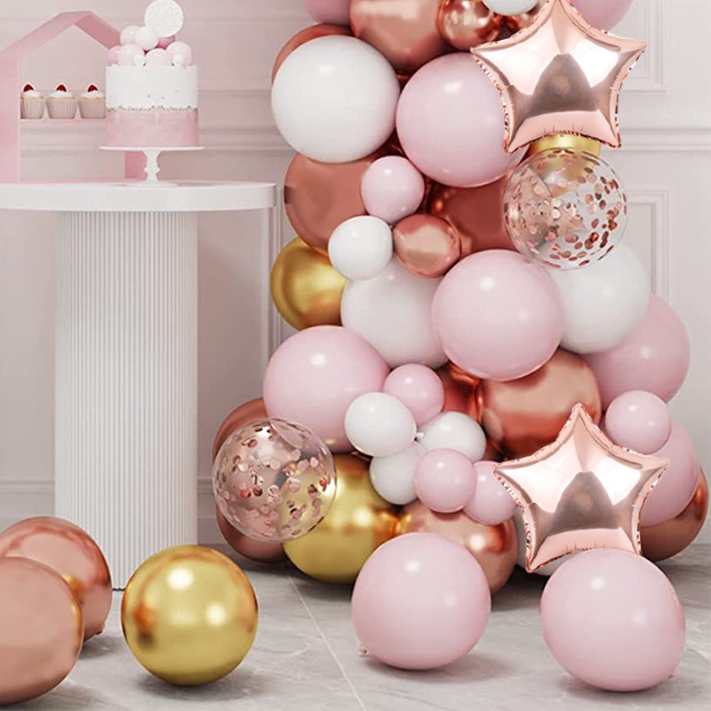 Set 117 Phụ Kiện Bong Bóng Trang Trí Tiệc Sinh Nhật