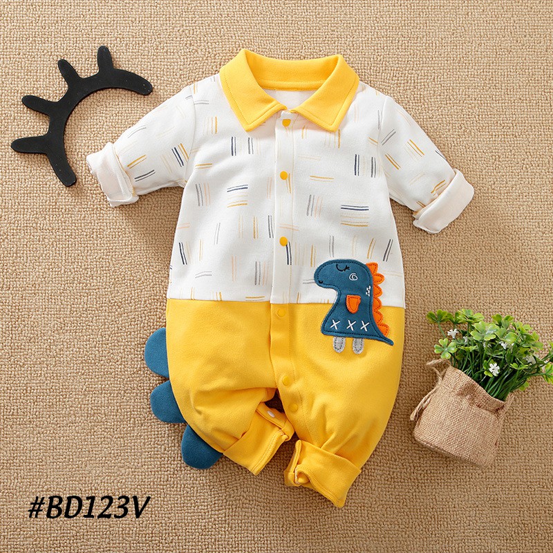 Bodysuit dài họa tiết khủng long cho bé BD123