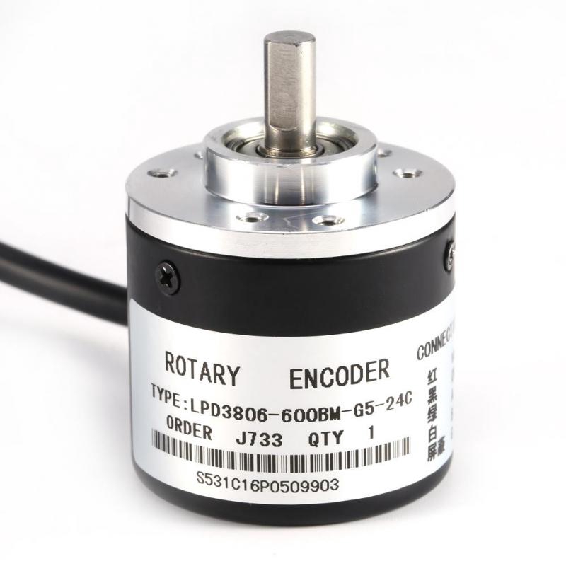 Owuh 600P/R Photoelectric Incremental Rotary Encoder 5V-24V AB 2-Phases Shaft 6mm