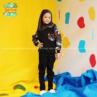 Khăn Choàng Cổ Ngọc Bích Màu Đen / Vàng Thời Trang Cho Bé