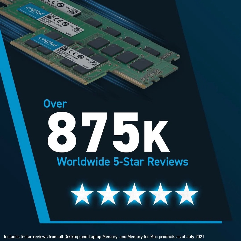 Bộ nhớ trong  laptop Crucial 8GB DDR5 bus 4800Mhz CL40
