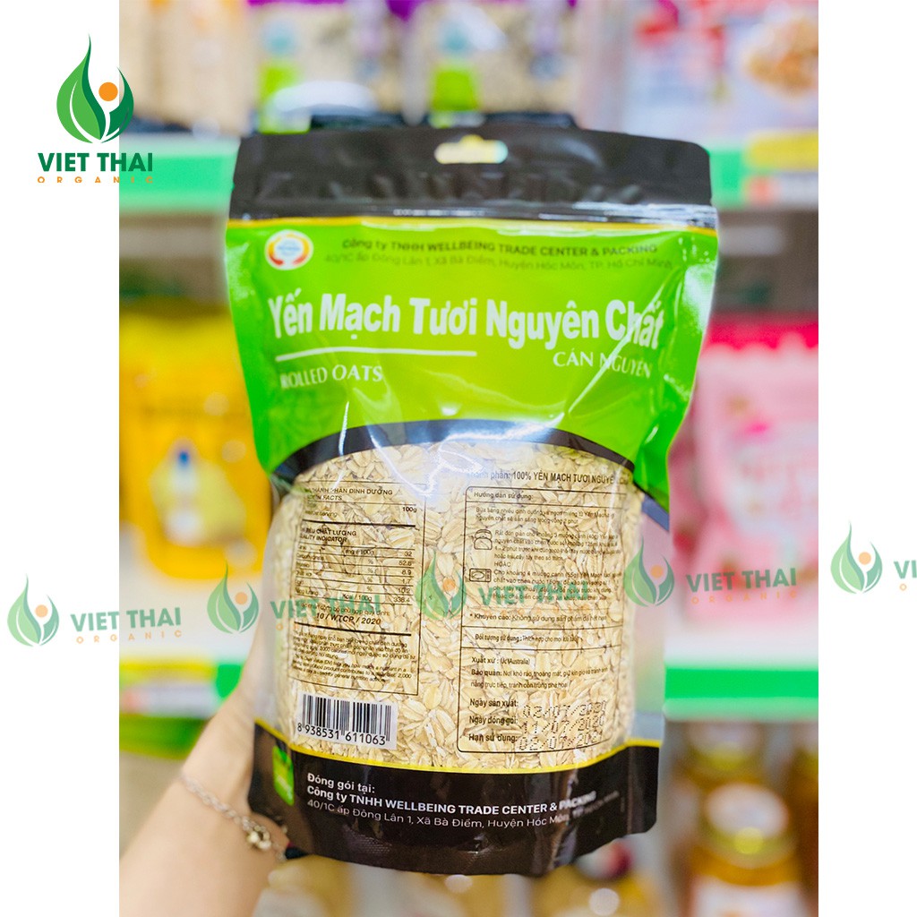 Yến mạch tươi Úc [CHẤT LƯỢNG] Yến mạch hữu cơ nguyên chất cán vỡ / cán dẹp ( Gói 500g ) | BigBuy360 - bigbuy360.vn