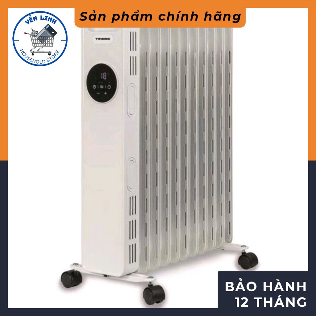Sưởi dầu 13 thanh Tiross TS9221 có điều khiển công suất 2500W