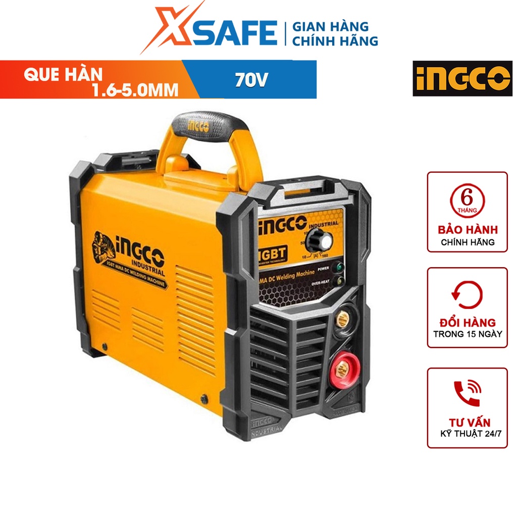 Máy hàn điện tử Inverter INGCO ING-MMA2006  IGBT, công suất 6.3kVA, điện áp 220 - 240V/50Hz - 60Hz [CHÍNH HÃNG][XSAFE]