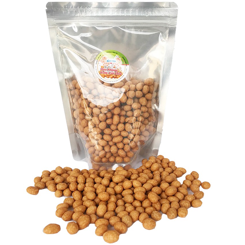 Combo 1KG: 500gram Đậu Phộng Rang Tỏi Ớt - 500gram Đậu Phộng Nước Cốt Dừa Giòn, Xốp, Thơm Ngon thương hiệu RỒNG CON