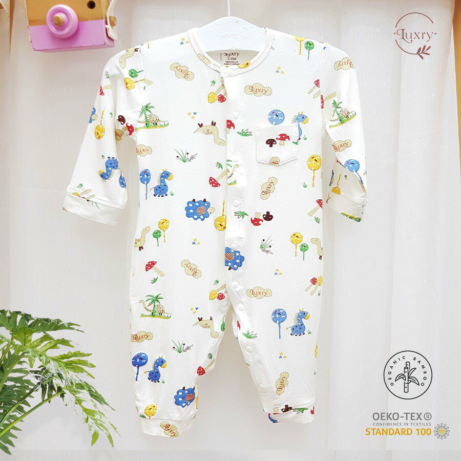 Bộ body dài họa tiết Luxry siêu mềm mịn cho bé