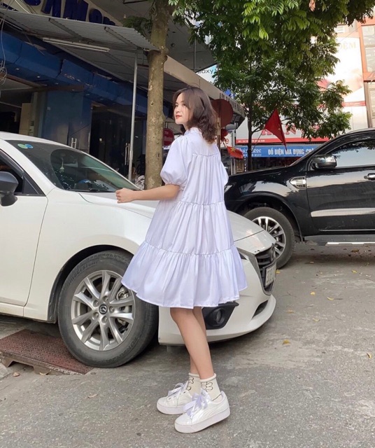 Váy babydoll dáng dài BlaPink thiết kế cổ sơ mi ulzzang- BAMBI DRESS T167 | BigBuy360 - bigbuy360.vn