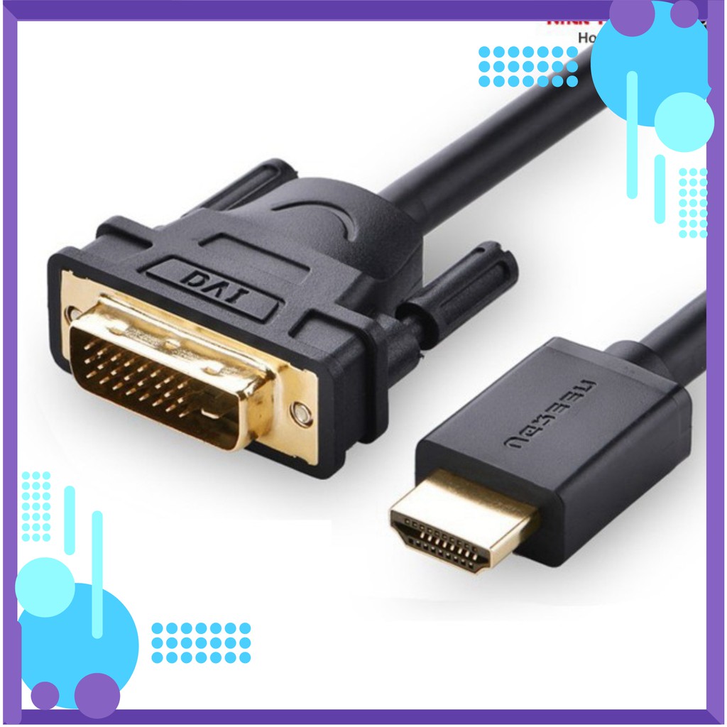 [HOT DEAL]  Cáp HDMI to DVI 24+1 dài 5m cao cấp Ugreen 10137