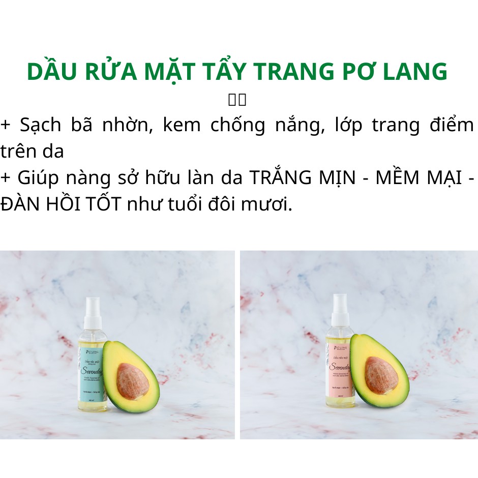 Dầu rửa mặt bơ - chanh dây Pơ Lang