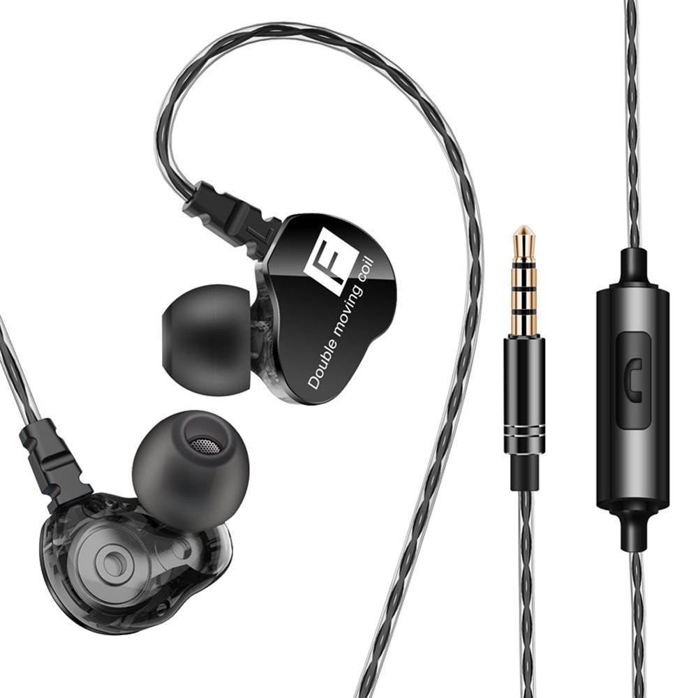 Tai nghe có dây QKZ CK9 3,5 mm Tai nghe di chuyển kép Tai nghe trong tai Bass nặng | BigBuy360 - bigbuy360.vn