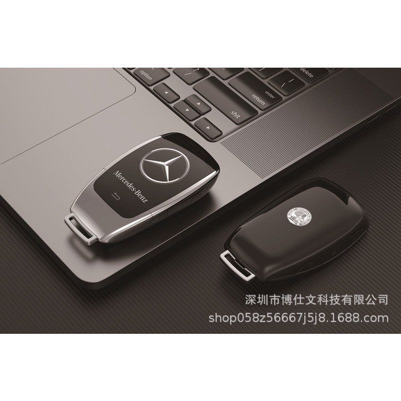 Khóa smart key cho ô tô - xe máy cảm ứng, màn hình LCD kiểu dáng Mercedes