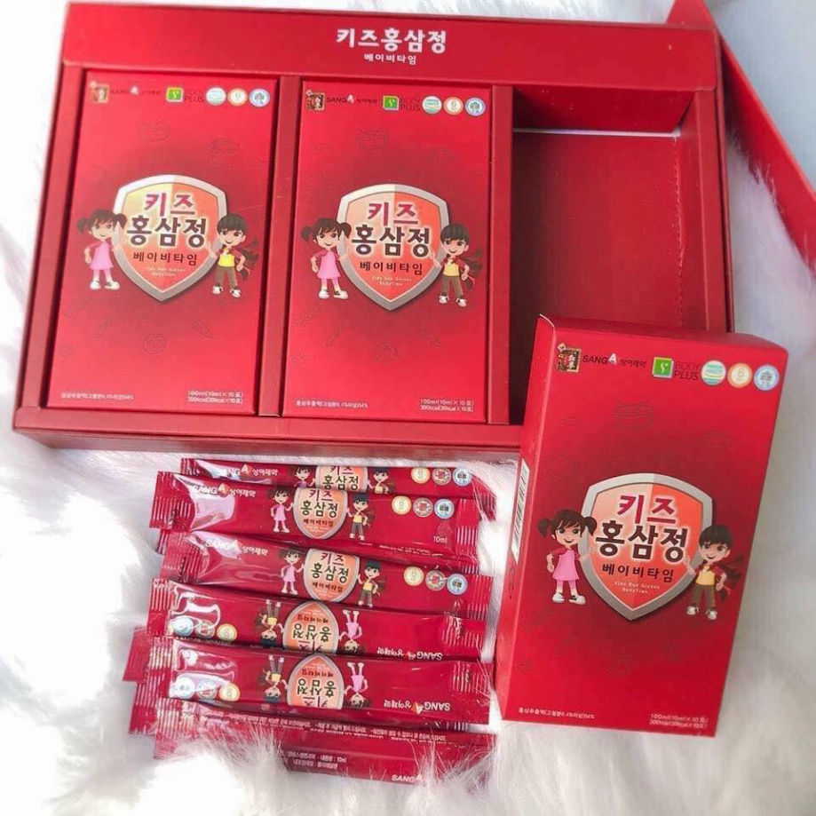 Hồng sâm trẻ em Korea Red Ginseng Baby - Nước hồng sâm baby Sanga Hàn Quốc hộp 30 gói