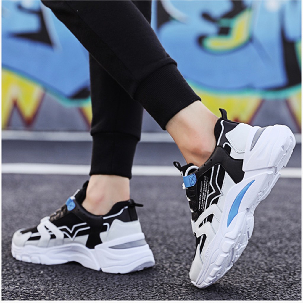 Giày sneaker,Giày sneaker thể thao nam,Giày nam phong style Hàn Quốc mã 8801&lt;Xanh đen&gt;.(Flash sale 50%)