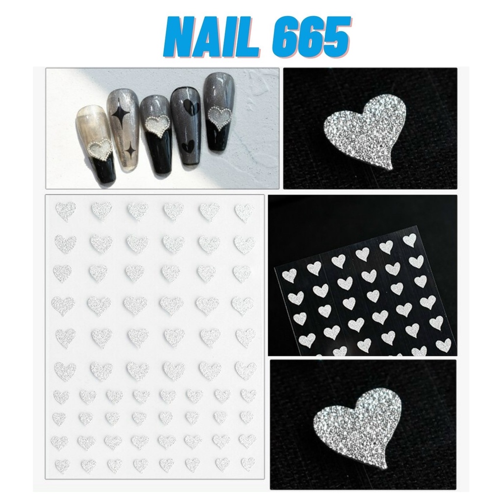 Sticker dán móng tay ,Sticker nhũ Phụ kiện dán móng nail