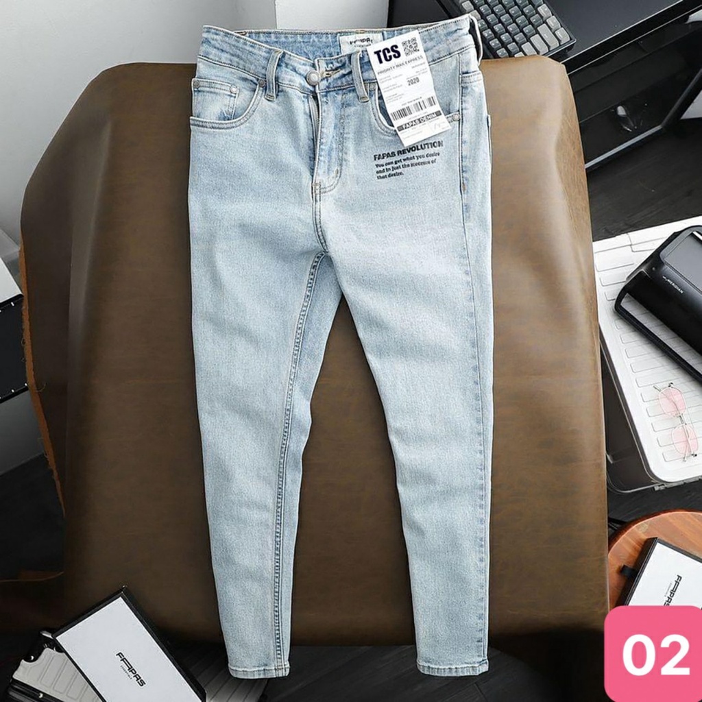 Quần jean nam màu xanh không rách chất bò cao cấp co dãn 4 chiều cực đẹp, quần rin nam QDJ002 sơn Nhiều mẫu mới