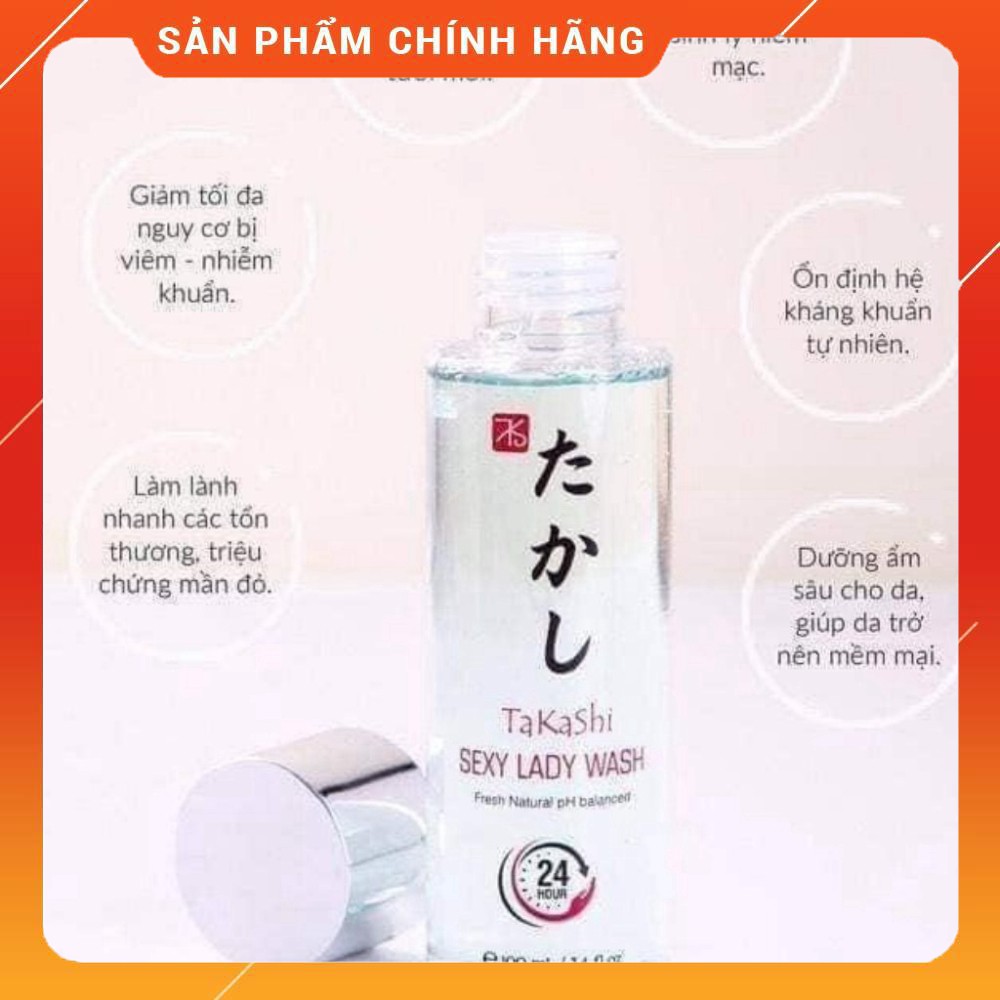 Gel vệ sinh phụ nữ TAKASHI sexy lady wash Ngăn ngừa các bệnh phụ khoa, cân bằng độ ẩm vùng kín