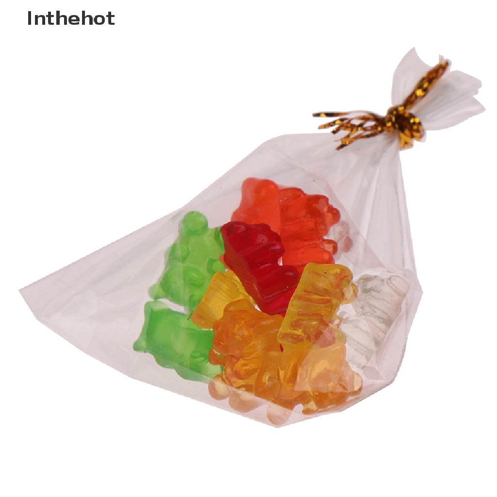 Set 12 đồ chơi nhà bếp thiết kế gấu kẹo đường tráng miệng thu nhỏ cho nhà búp bê 1:12
