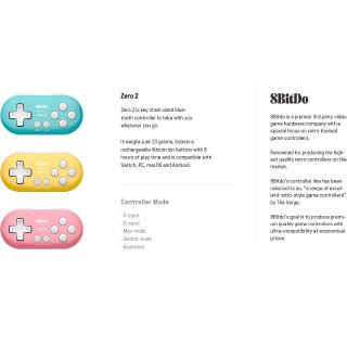 Tay Cầm Chơi Game Bluetooth Không Dây 8bitdo Zero 2 Cho Nintendo Switch Ns Windows Macos