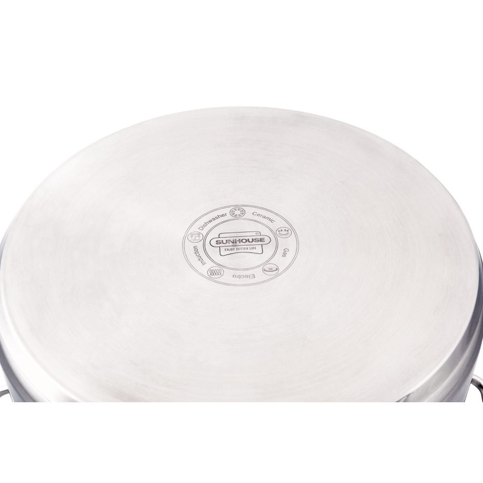 Nồi luộc gà inox 3 đáy sunhouse LG28 CÓ HÌNH THẬT