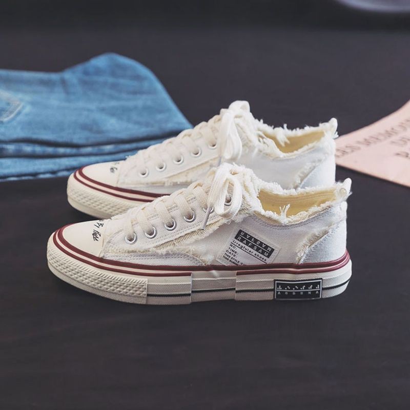 Giày thể thao nữ ulzzang cổ thấp hai màu cá tính phong cách ăn mày siêu hot | BigBuy360 - bigbuy360.vn