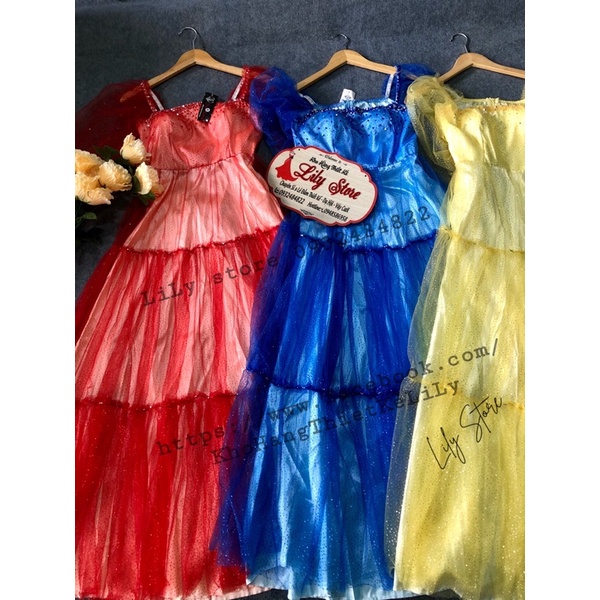 ĐẦM LƯỚI KIM TUYẾN PHỐI MÀU KẾT PHA LÊ