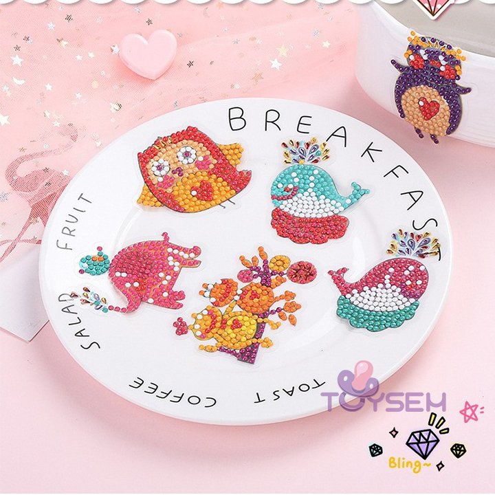 Combo 12 tranh tô hạt màu toysem tập vẽ cho bé từ 3 tuổi - Quà tặng sinh nhật cho trẻ em