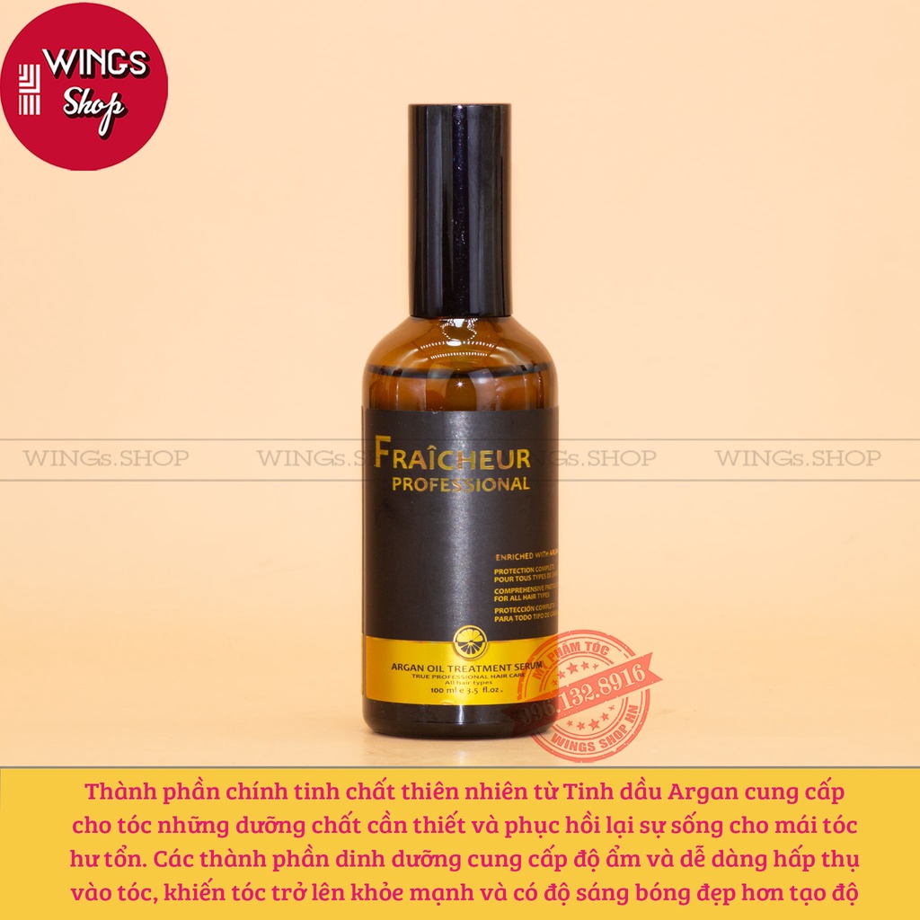 Tinh dầu dưỡng tóc phục hồi chuyên sâu Fraicheur Argan Oil Treatment Serum đủ size 15ML-50ML-100ML | Wings Shop