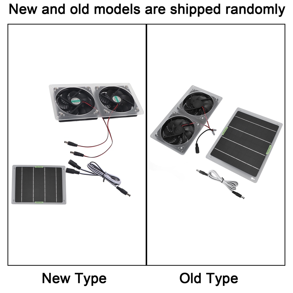 Bộ quạt bảng điều khiển năng lượng mặt trời 100W 12V Quạt thông gió kép di động không thấm nước cho nhà kính gia đình Hydrogen065