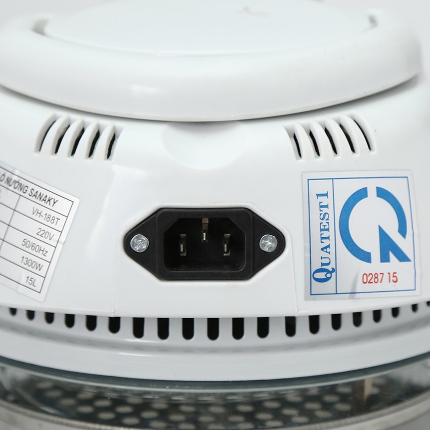 NỒI NƯỚNG THUỶ TINH SANAKY VH-188T ,Công suất 1300 W, Dung tích 15 Lít, Quạt đối lưu Có, bảo hành 12 tháng