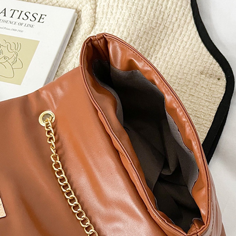 Túi đeo chéo IELGY da mềm màu trơn khóa hình thoi cho nữ