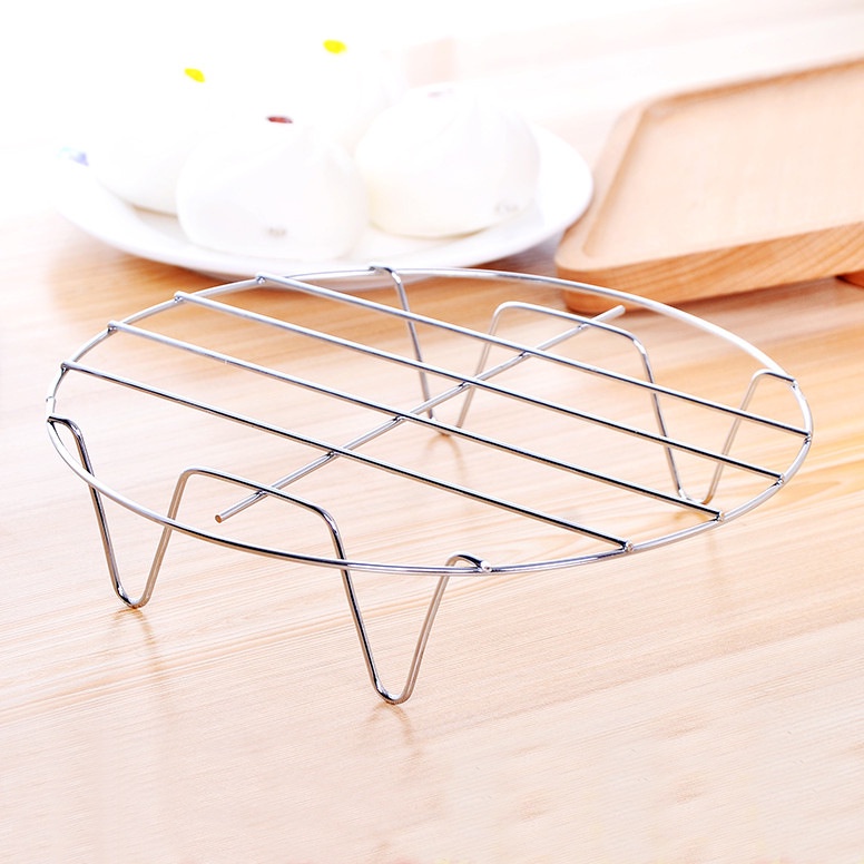 Xửng rế hấp bánh xôi, lót nồi hình inox cao cấp có 4 chân kê chắc chắn cho các loại bánh bao, há cảo, các món hấp