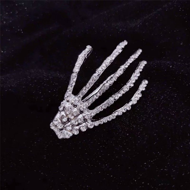 Kẹp Tóc Kim Loại Đính Đá 22275 Phong Cách Punk Cá Tính