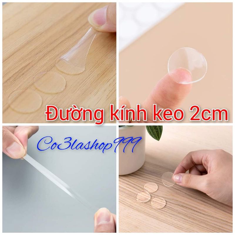 1 tấm có 70 miếng keo acrylic 2 mặt mini, dán cố định poster, chậu cây, đồ dùng.