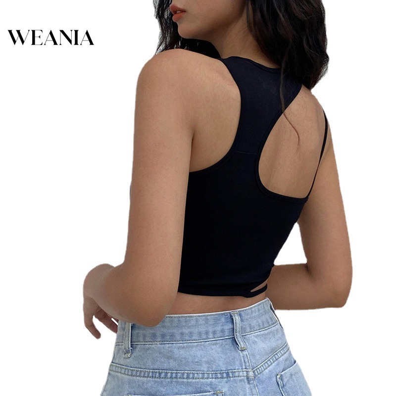 Áo Croptop Dáng Ôm Thiết Kế Lệch Tà Quyến Rũ Cho Nữ