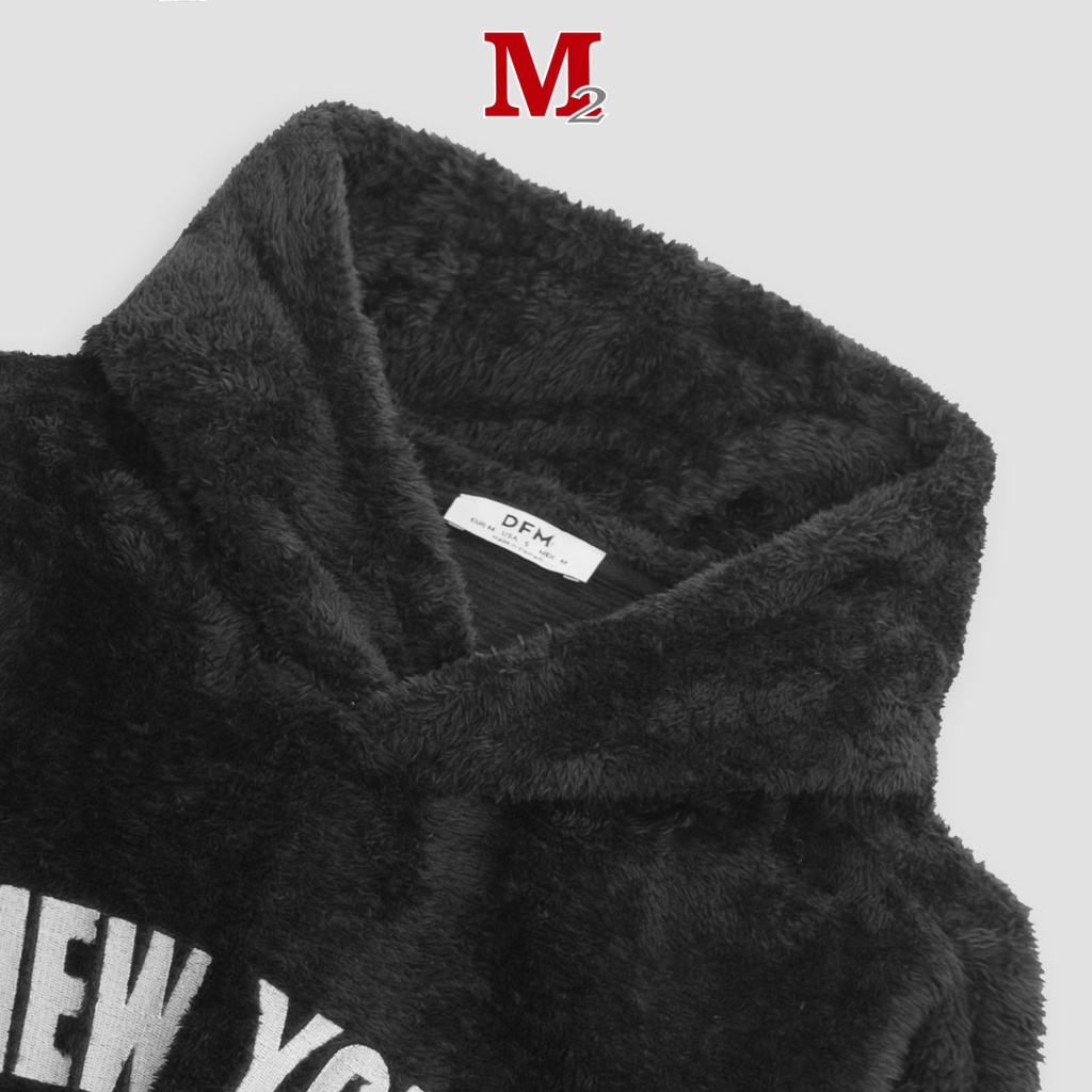 Áo hoodie unisex có mũ lông thêu New York City K0030566 Thời trang M2 | BigBuy360 - bigbuy360.vn