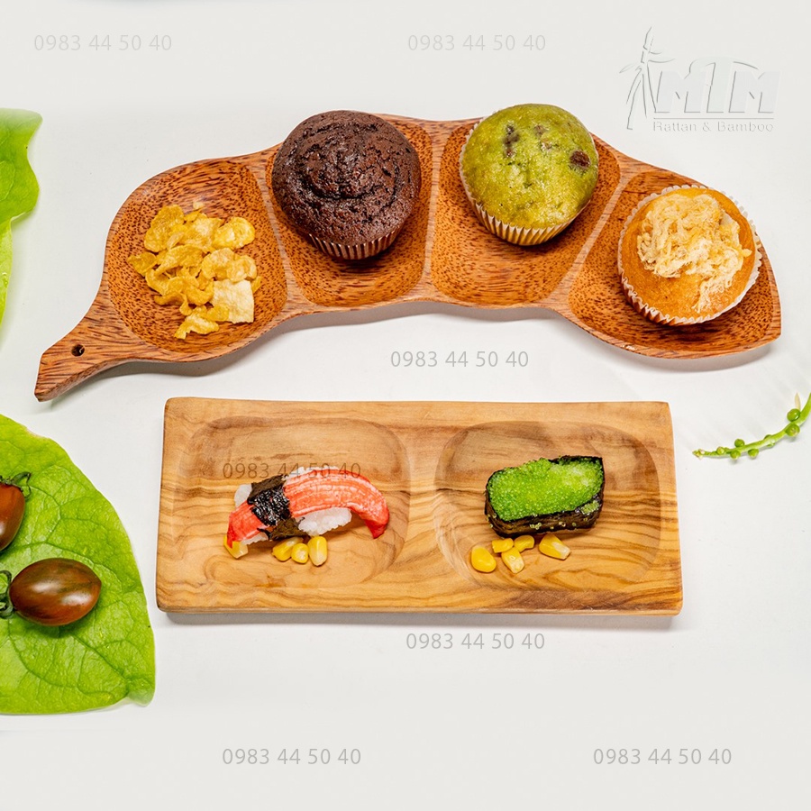 Đĩa dừa me l Đĩa gỗ dừa đựng gia vị, mứt kẹo, hạt sấy.