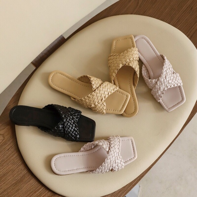 [Mã FAXANH1505 giảm 10k đơn từ 50k] DÉP LÊ QUAI ĐAN CHÉO MÃ DD0223 Mys Rosa Fashion Shoes