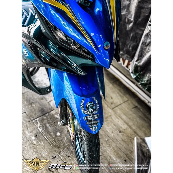 Tem Dán Dè Xe Máy Rice Trắng , Đen , Đỏ , Xanh... RICEDECAL®️