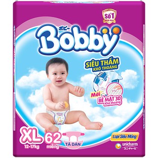 Tã / Bỉm Dán Bobby M48/ L42/ L68/ XL38/ XL62/ XXL56