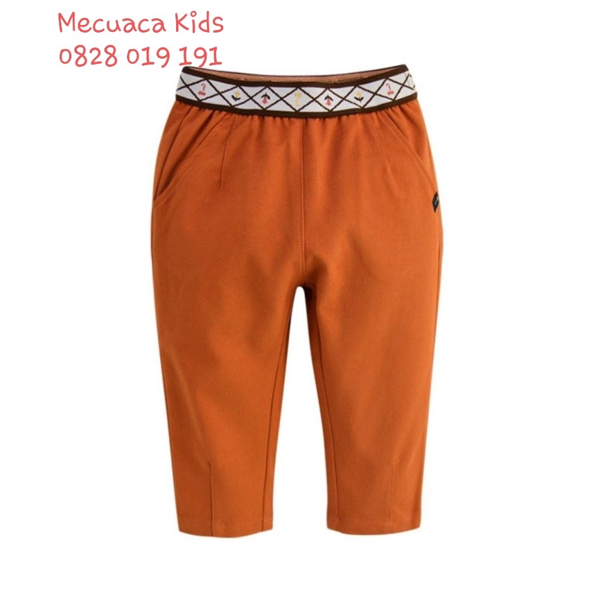 [90-120] Quần cam đất cạp dệt kim xuất Hàn cho bé trai bé gái