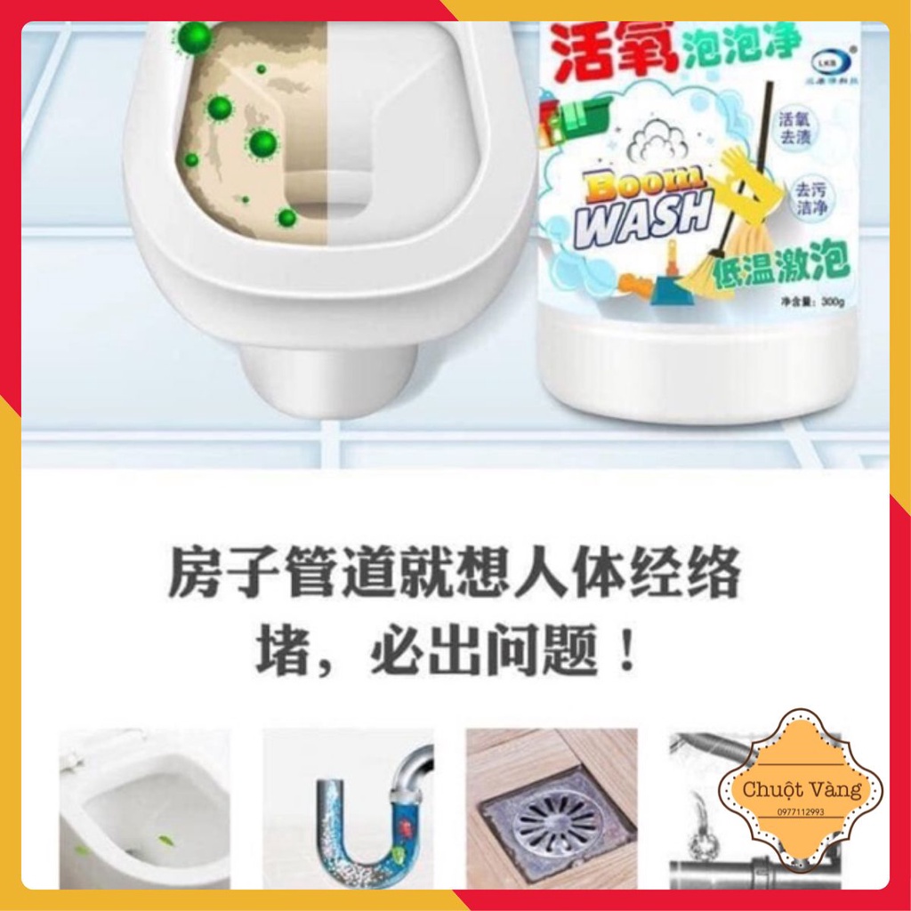 Bột thông tắc bồn cầu Boom Wash