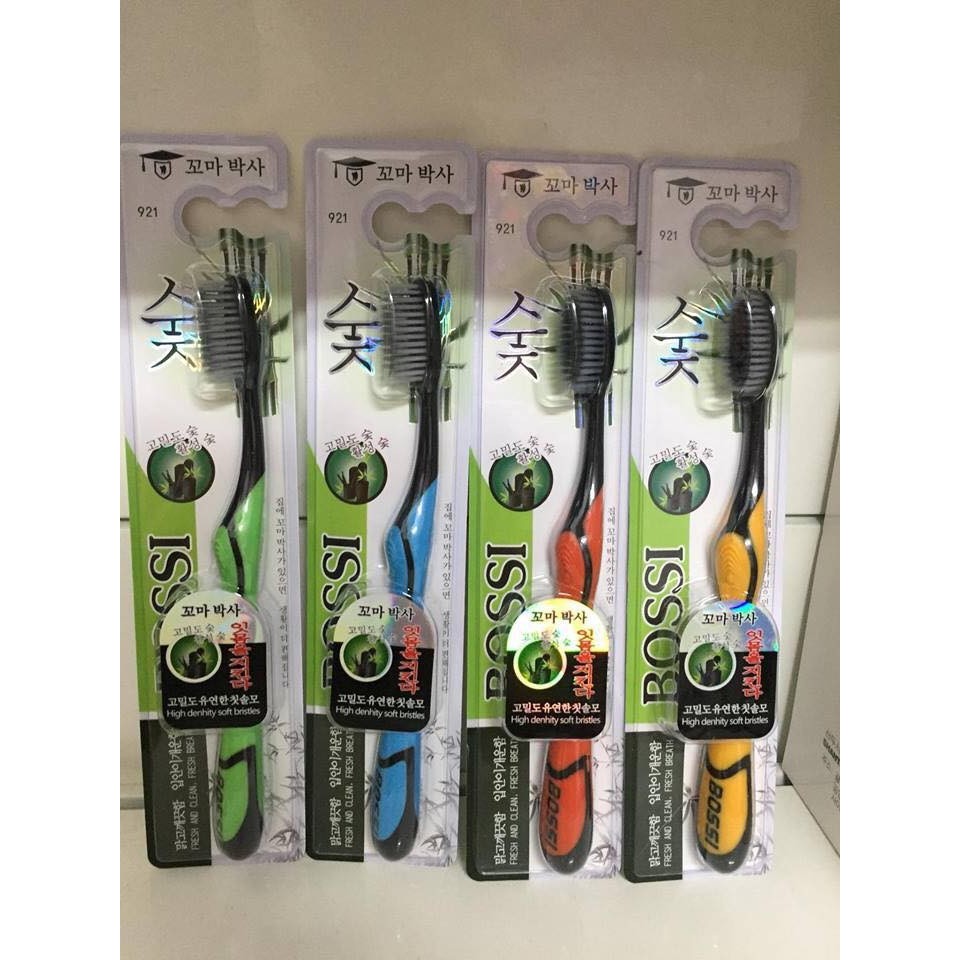 Bàn Chải Đánh Răng Than Tre Hoạt Tính Hàn Quốc Hàn Quốc BOSSI