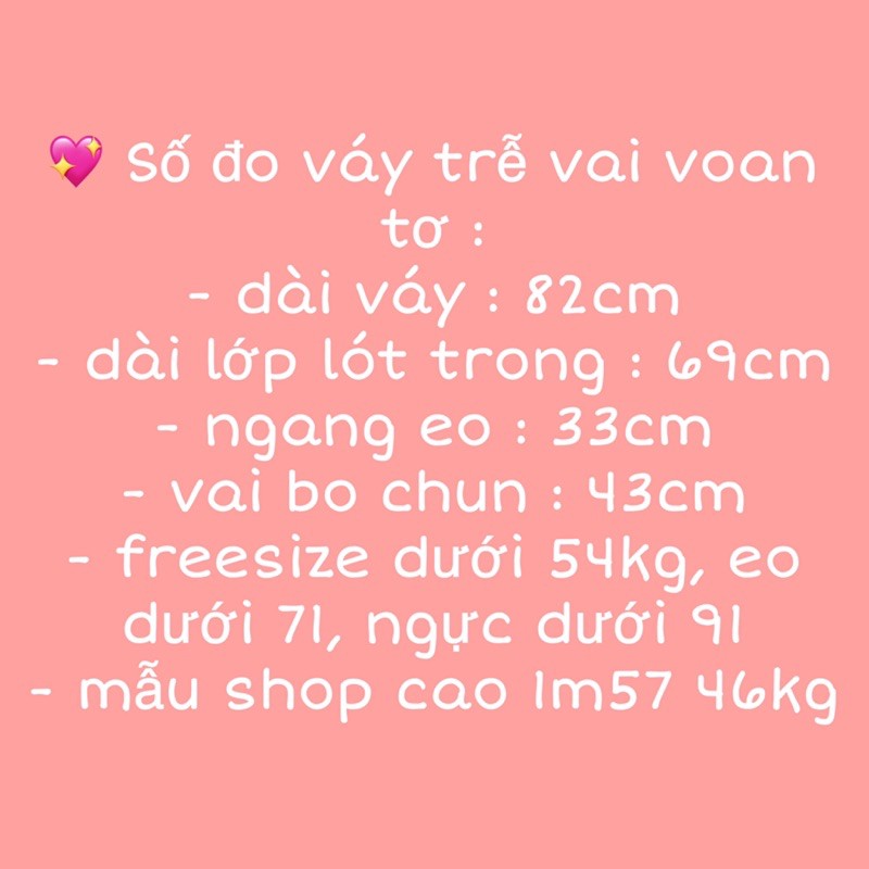 [Mã FAGREEN1505 giảm tới 30K đơn 99K] Váy trễ vai voan tơ (ảnh thật shop chụp kèm video cận chất) | BigBuy360 - bigbuy360.vn