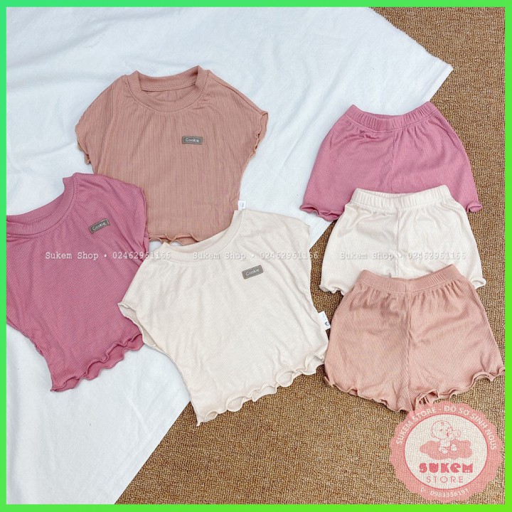 Cookie Bộ Cộc Tay Cánh Dơi Cuốn Bèo Cookie Cotton Tăm Mềm,Mát Cho Bé