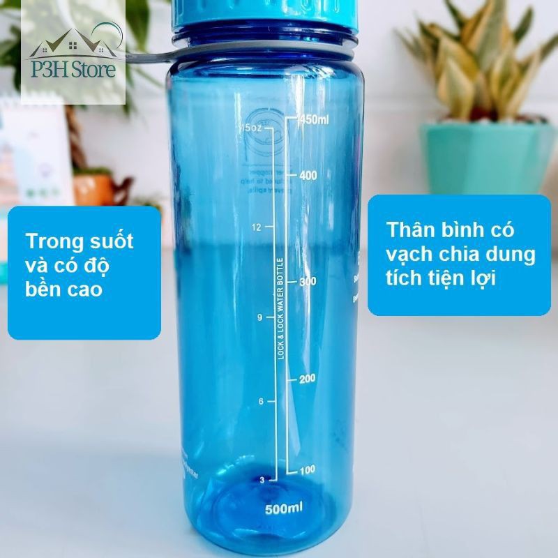 ( Hàng Khuyến Mãi) Bình nước nhựa Tritan Lock&Lock Eco Life dung tích 500ml ABF613